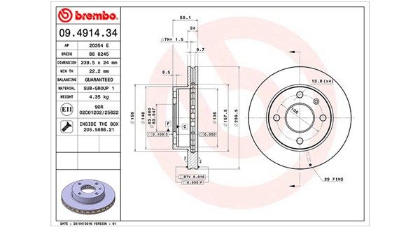 MAGNETI MARELLI 360406024800 Brake Disc