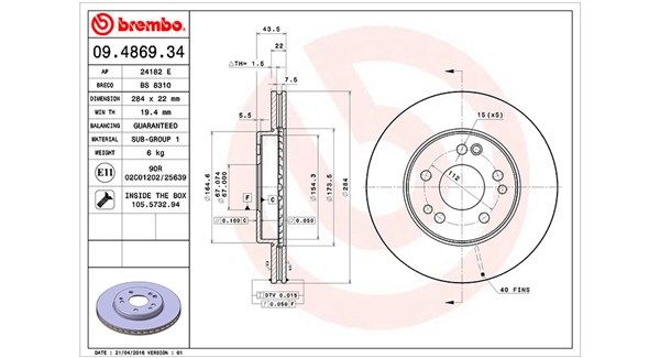 MAGNETI MARELLI 360406031200 Brake Disc