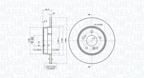 MAGNETI MARELLI 360406032001 Brake Disc