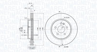 Brake Disc MAGNETI MARELLI 360406033601
