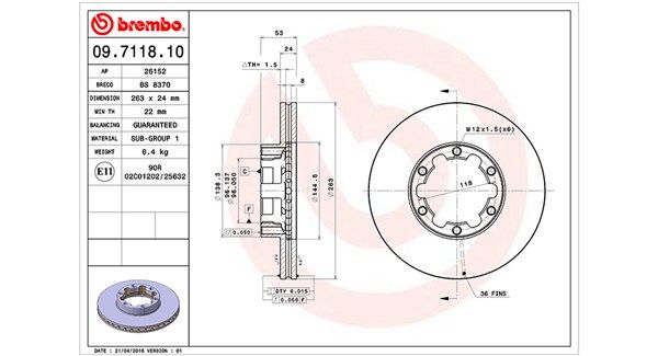 MAGNETI MARELLI 360406036000 Brake Disc
