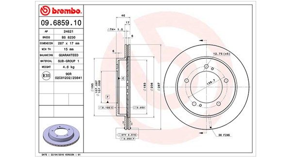 MAGNETI MARELLI 360406046100 Brake Disc