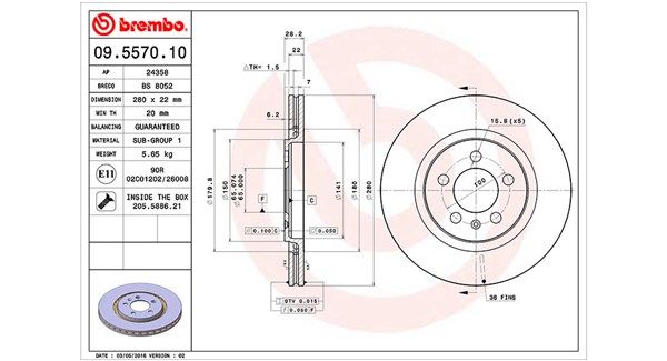 MAGNETI MARELLI 360406048600 Brake Disc