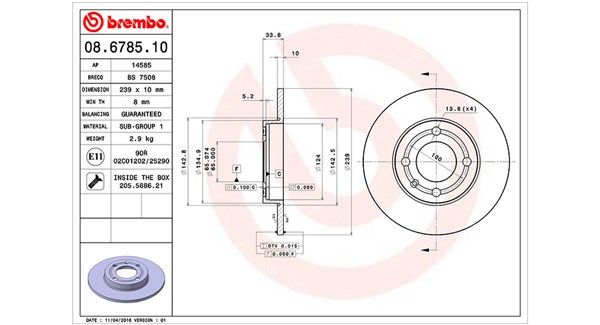 MAGNETI MARELLI 360406048800 Brake Disc