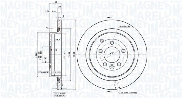 MAGNETI MARELLI 360406055001 Brake Disc