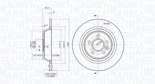 MAGNETI MARELLI 360406107001 Brake Disc