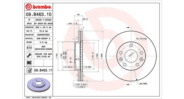 MAGNETI MARELLI 360406110300 Brake Disc