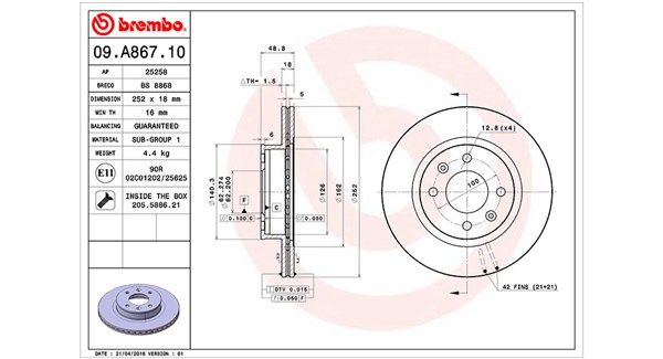 MAGNETI MARELLI 360406112000 Brake Disc