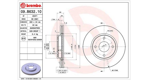 MAGNETI MARELLI 360406119300 Brake Disc