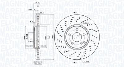 Brake Disc MAGNETI MARELLI 360406125901