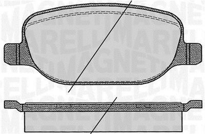 Brake Pad Set, disc brake MAGNETI MARELLI 363916060425