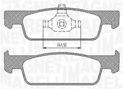Brake Pad Set, disc brake MAGNETI MARELLI 363916060717