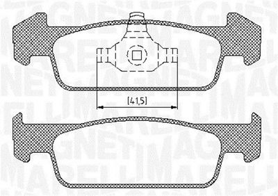 Brake Pad Set, disc brake MAGNETI MARELLI 363916060718