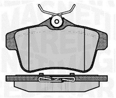 Brake Pad Set, disc brake MAGNETI MARELLI 363916060754
