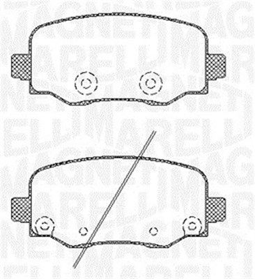 Brake Pad Set, disc brake MAGNETI MARELLI 363916060794