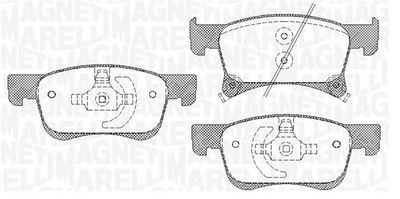 Brake Pad Set, disc brake MAGNETI MARELLI 363916060814