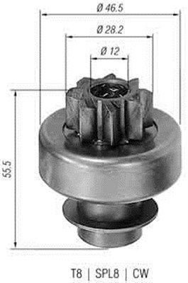 Pinion, starter MAGNETI MARELLI 940113020130