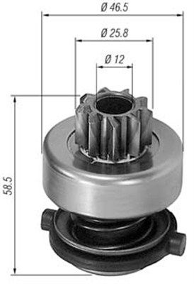 Pinion, starter MAGNETI MARELLI 940113020138