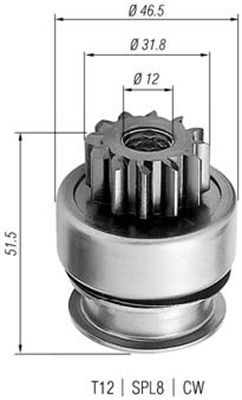 MAGNETI MARELLI 940113020261 Pinion, starter