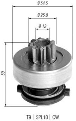 Pinion, starter MAGNETI MARELLI 940113020372