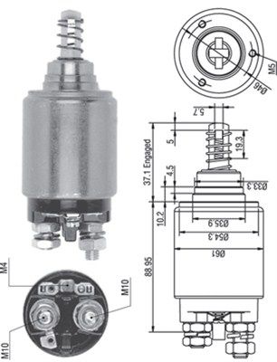 Solenoid Switch, starter MAGNETI MARELLI 940113050262