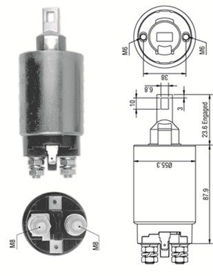 Solenoid Switch, starter MAGNETI MARELLI 940113050332