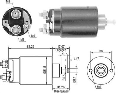 Solenoid Switch, starter MAGNETI MARELLI 940113050404