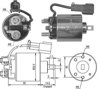 Solenoid Switch, starter MAGNETI MARELLI 940113050445