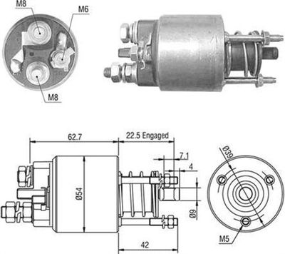 Solenoid Switch, starter MAGNETI MARELLI 940113050470
