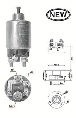 Solenoid Switch, starter MAGNETI MARELLI 940113050548