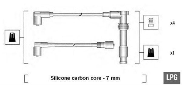 MAGNETI MARELLI 941125290681 Ignition Cable Kit