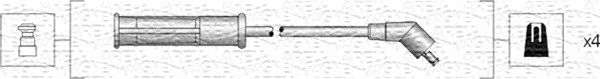 MAGNETI MARELLI 941318111002 Ignition Cable Kit