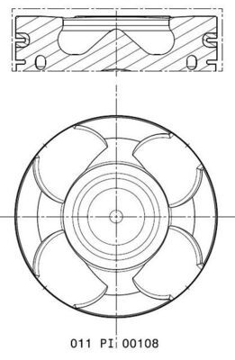 MAHLE 011 PI 00108 000 Piston
