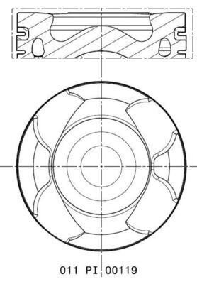 MAHLE 011 PI 00119 000 Piston
