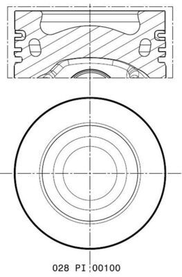 MAHLE 028 PI 00100 001 Piston