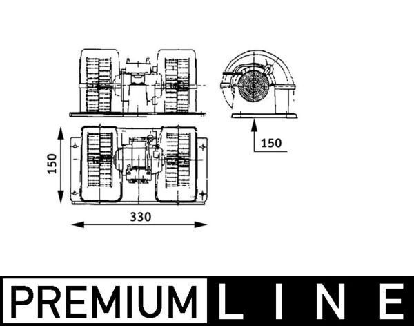 MAHLE AB 28 000P Interior Blower