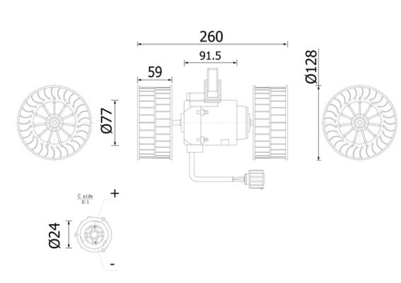 MAHLE AB 324 000S Interior Blower