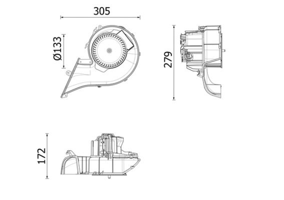 MAHLE AB 348 000P Interior Blower