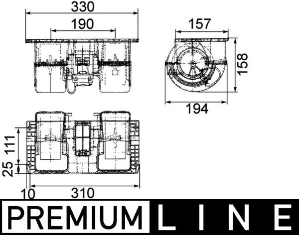 MAHLE AB 79 000P Interior Blower
