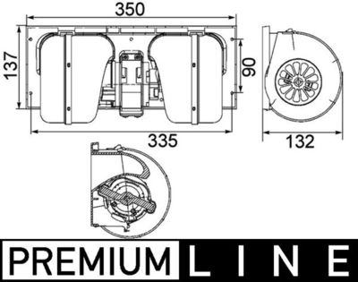 Interior Blower MAHLE AB 85 000P