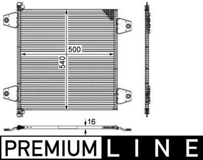 Condenser, air conditioning MAHLE AC 121 000P