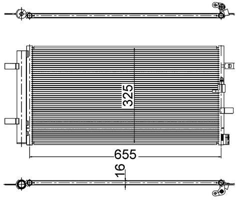 MAHLE AC 2 000S Condenser, air conditioning