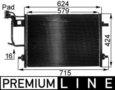 Condenser, air conditioning MAHLE AC 242 000P