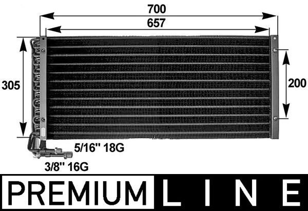 MAHLE AC 281 000P Condenser, air conditioning