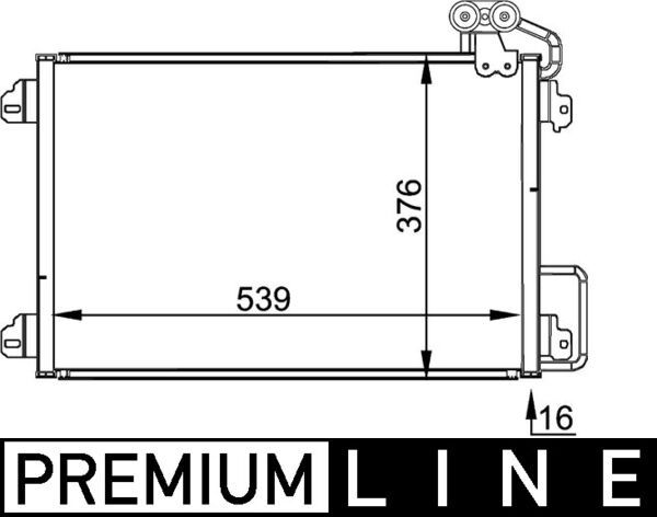 MAHLE AC 304 000P Condenser, air conditioning