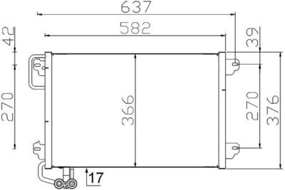 Condenser, air conditioning MAHLE AC 304 000S