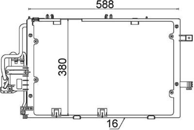 Condenser, air conditioning MAHLE AC 308 000S
