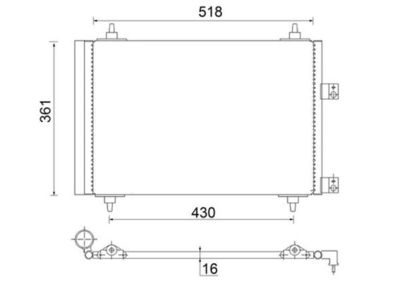 Condenser, air conditioning MAHLE AC 314 000S