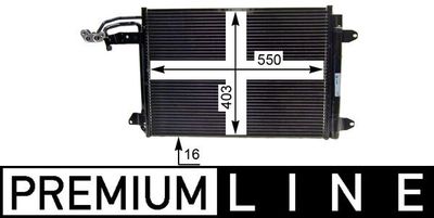 Condenser, air conditioning MAHLE AC 324 000P