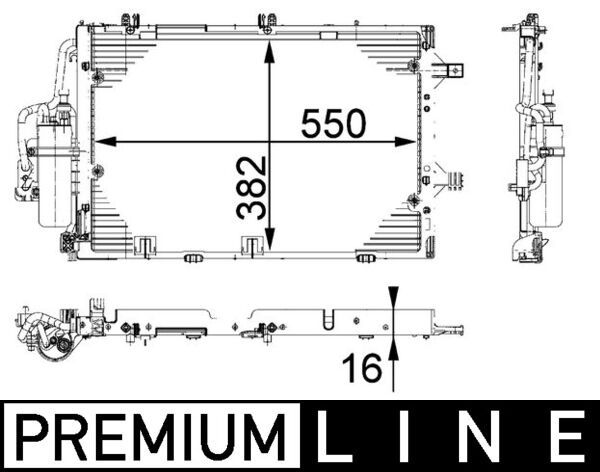 MAHLE AC 335 000P Condenser, air conditioning